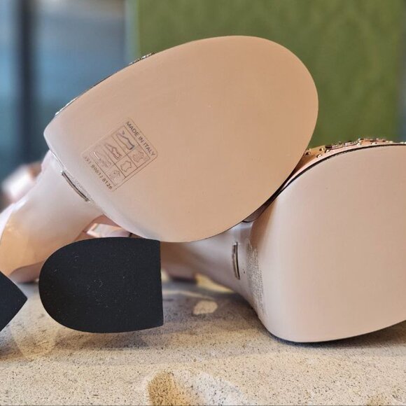 GUCCI Studded leather platform sandals size 38 - Picture 5 of 13